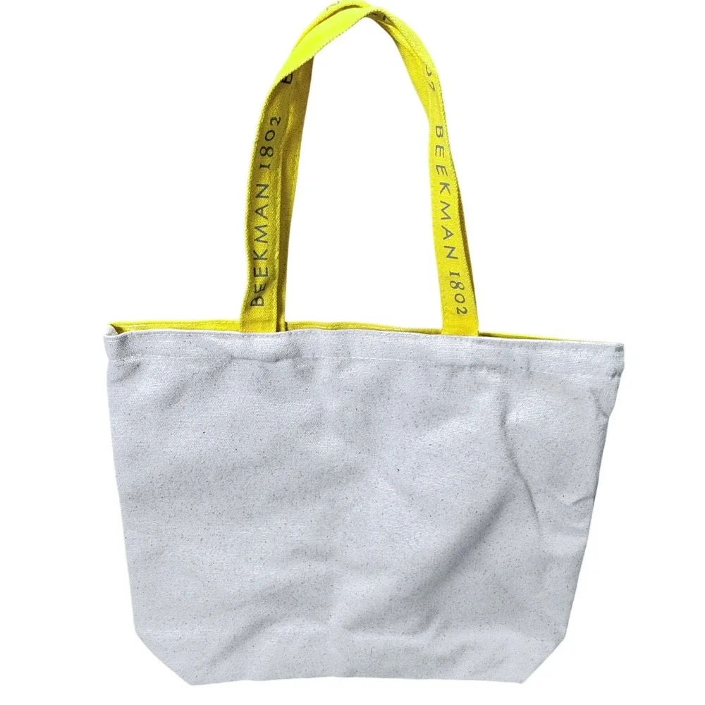 Beekman 1802 Kindness Goat Print Canvas Tote Bag 100% Cotton Reusable Shopper